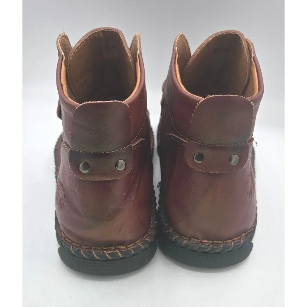 Men's Leather Ankle‎ Boots, Fashion Shoes, Size 11